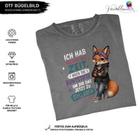 Bügelbild Schaukel ich hab weder die Zeit noch die Buntstifte weiß bunt