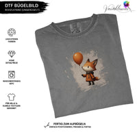 Bügelbild Fuchs Luftballon
