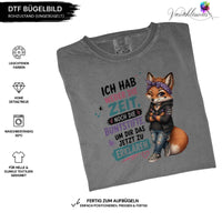 Bügelbild ich hab weder die Zeit noch die Buntstifte bunt schwarz