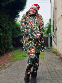 0,5m French Terry "Sloth Christmas"