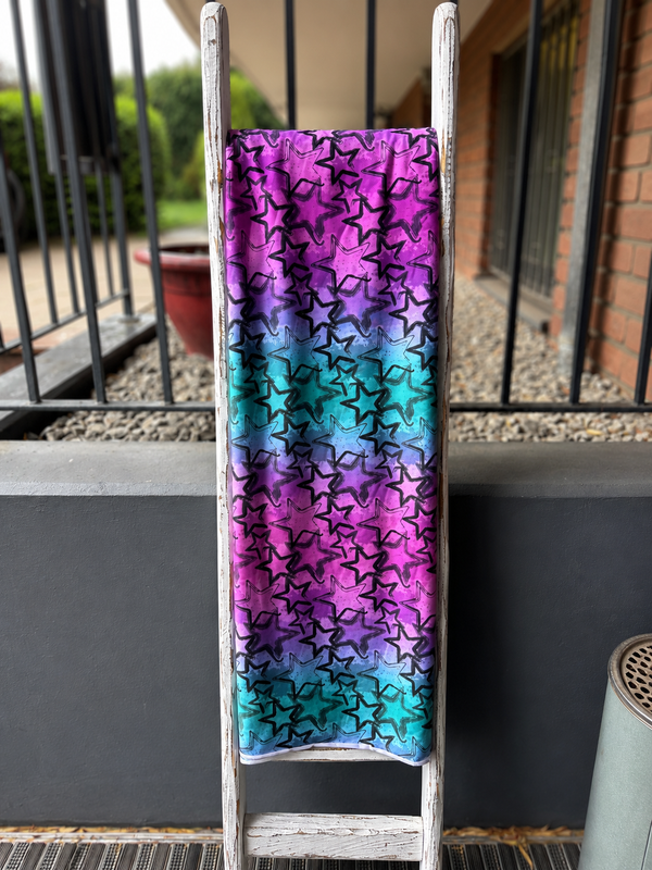 0,5m Modal Jersey Grungestars rosa mint