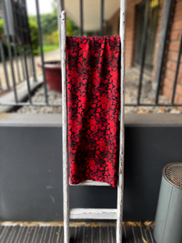 0,5m French Terry Grungestars rot