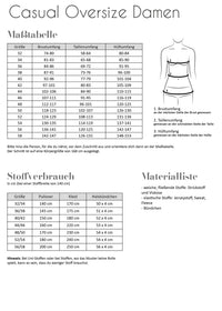 Papierschnittmuster casual Oversize