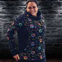 0,5m Skelettfledermäuse Kombi Bio-French terry