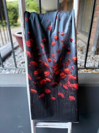 2m Jersey Bordüre Poppies