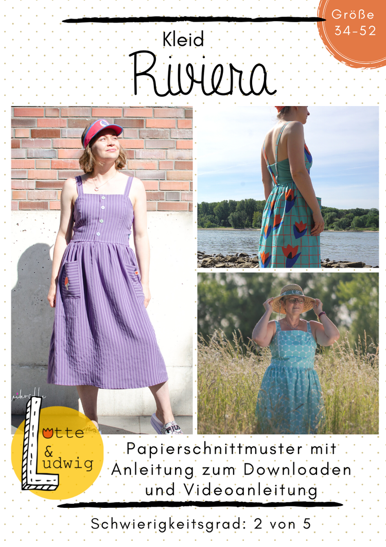 Papierschnittmuster Riviera 34 bis 52