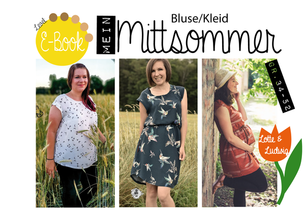 Papierschnittmuster Mein Mittsommer Gr. 34 bis 52 Lotte und Ludwig