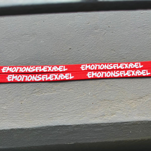 Flachkordel 1m "Emotionsflexibel" rot