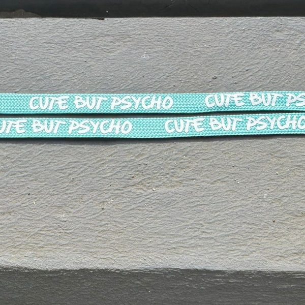 Flachkordel 1m "Cute but Psycho" mint
