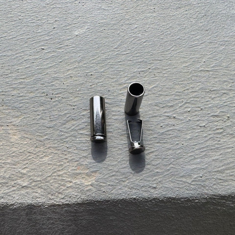 Kordelenden Gunmetal 1 Paar