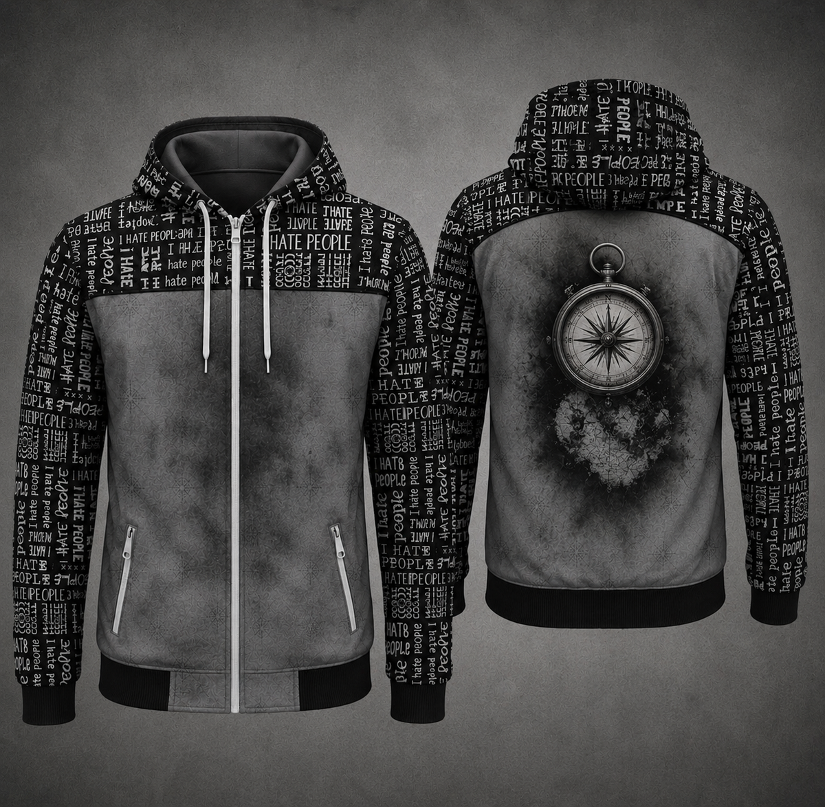 SelbstNäh-SchnäppchenGlück Sweatjacke Sein Paco Kompass Größe XS-4XL