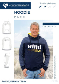 Papierschnittmuster Hoodie Paco Herren