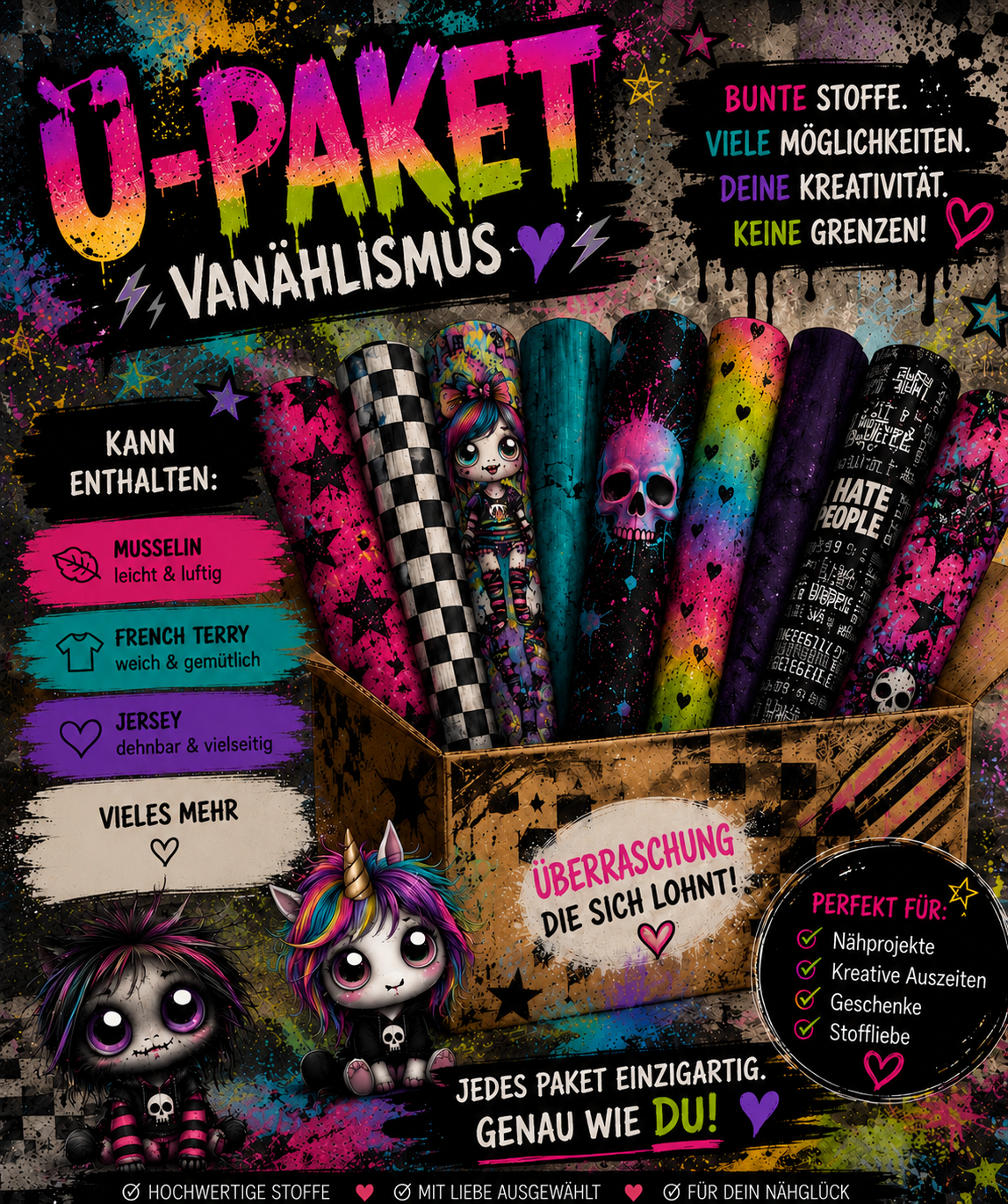 🎉 Vanählismus Ü-Paket – 4 Meter Überraschungsstoff