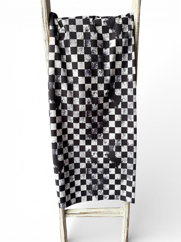 0,5m Schachbrett schwarz weiß Softshell