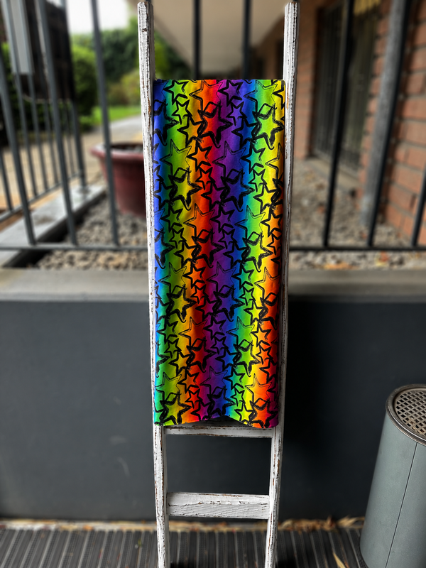0,5m French Terry Grungestars Rainbow kleiner