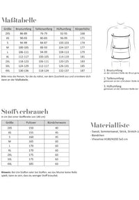 Papierschnittmuster Basic Pullover Herren Fadenkäfer 2xs bis 4xl