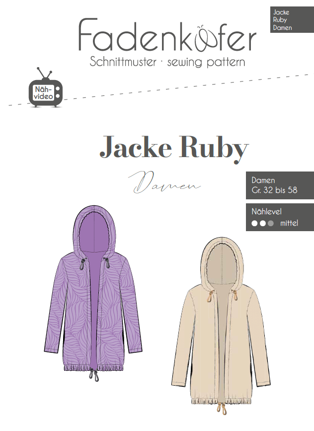 Papierschnittmuster Ruby Fadenkäfer 32 bis 58