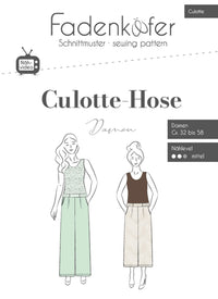 Papierschnittmuster Culotte Fadenkäfer 32 bis 58