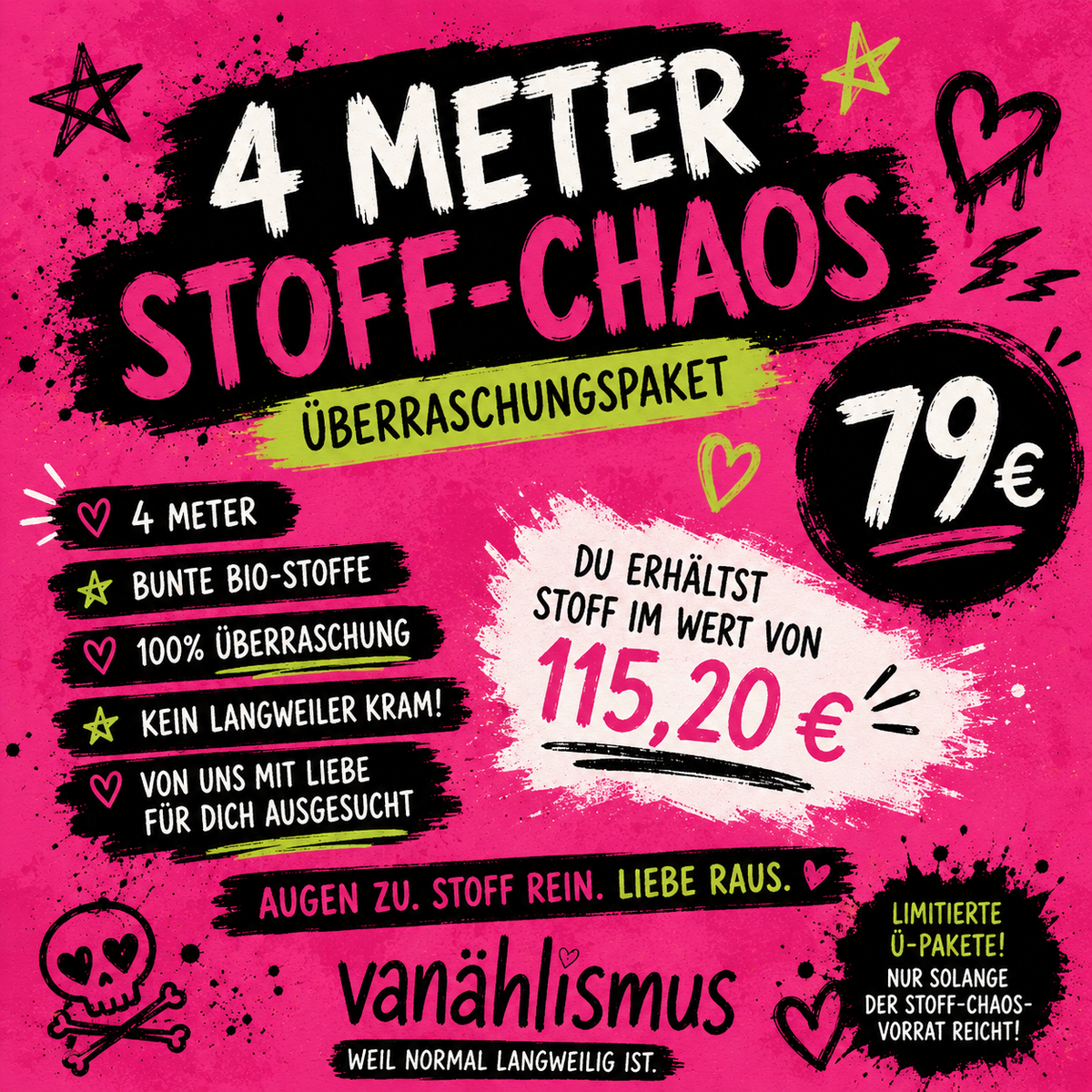 4 Meter Stoffchaos