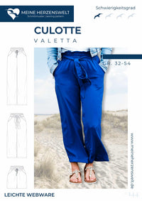 Papierschnittmuster Culotte von Meine Herzenswelt Gr.32 bis 54
