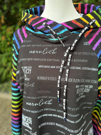 0,5m Sommersweat Nervlich schwarz grau