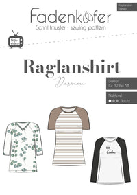 Papierschnittmuster Raglanshirt Damen Fadenkäfer