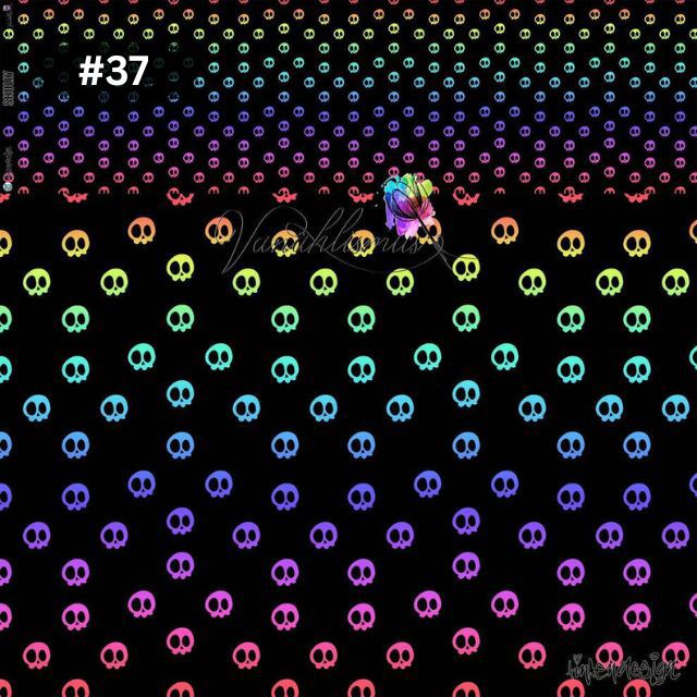 0,5m Skully Rainbow wasserabweisender Canvas