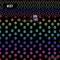 0,5m Skully Rainbow wasserabweisender Canvas