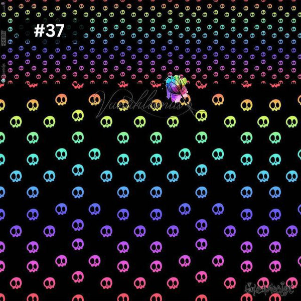 0,5m Skully Rainbow wasserabweisender Canvas