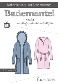 Papierschnittmuster Bademantel Kinder Fadenkäfer