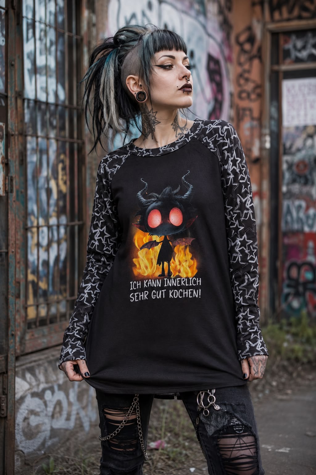 SelbstNäh-SchnäppchenGlück Raglanshirt innerlich gut kochen  32 bis 58