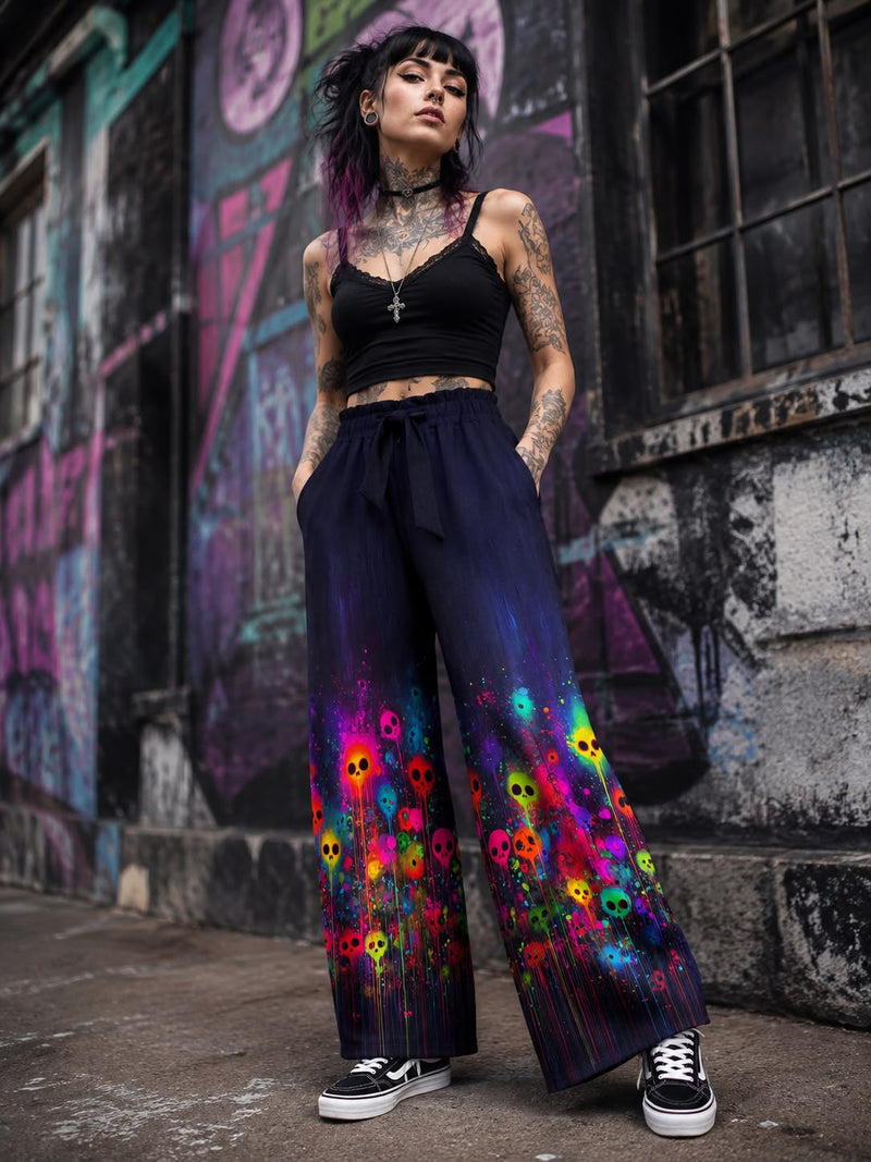 SelbstNäh-SchnäppchenGlück Culotte skull flowers 32 bis 54