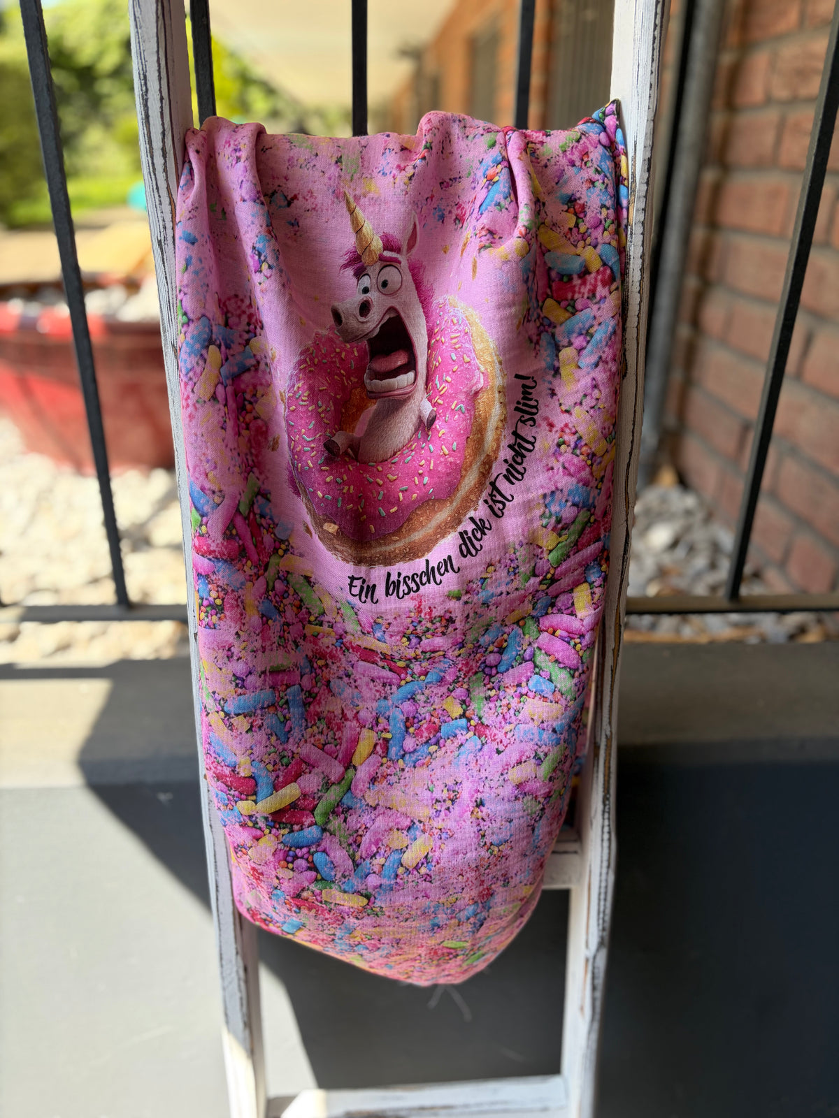 1m Musselin Einhorn Donut