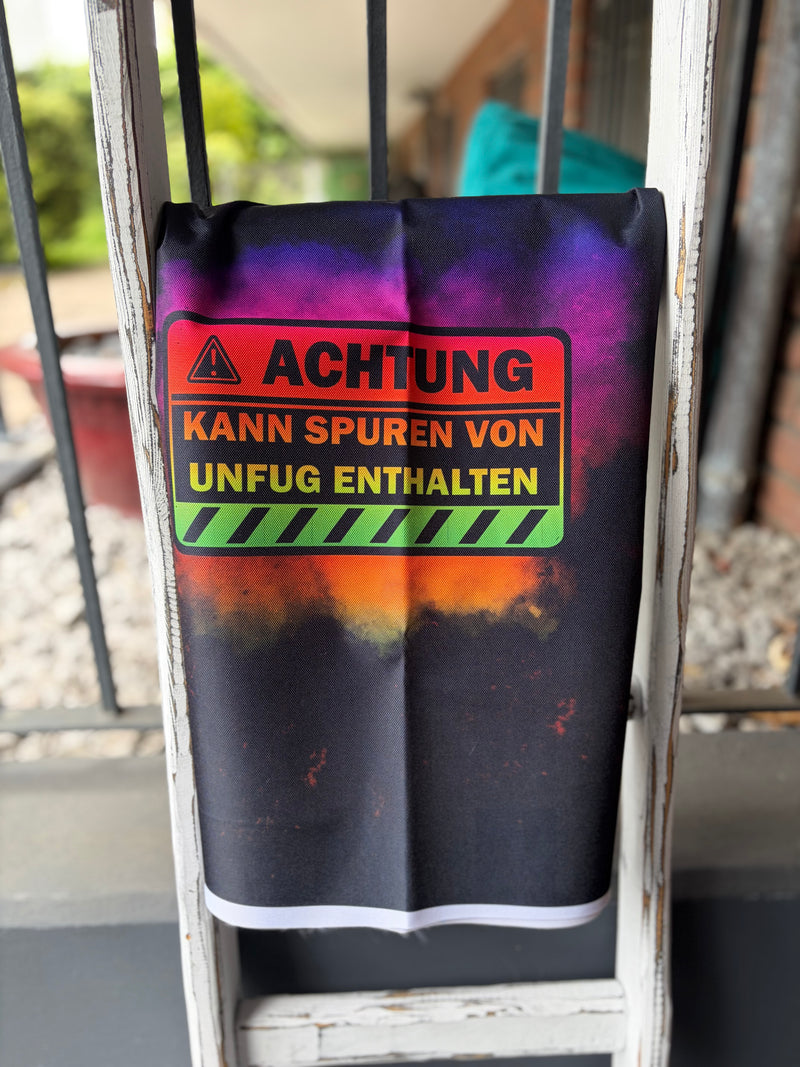 0,5m Achtung! wasserabweisender Canvas