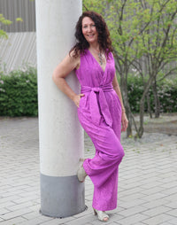 0,5m Mandala n´scheiss muss ich Beere Bio KuschelSweat