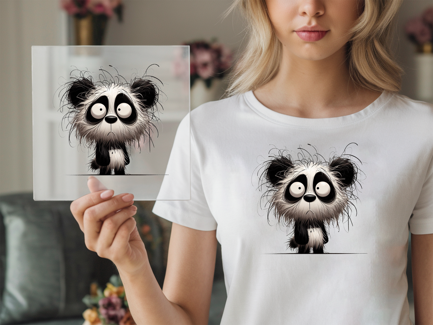 Bügelbild Crazy Panda