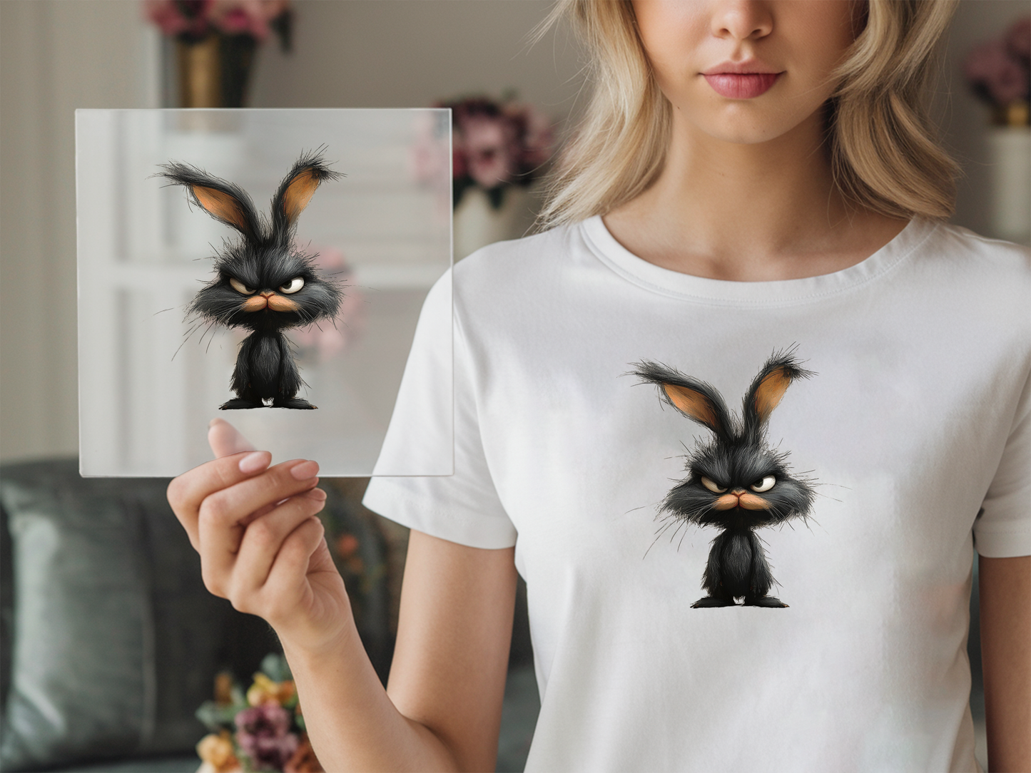 Bügelbild Hase Systemignorant