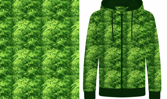 0,5m Bio Kuschelsweat  "Green Furlume"