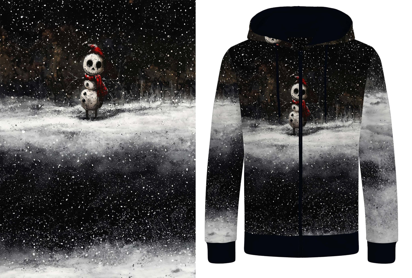 1m Bio Kuschelsweat  "Lonely Snowman"