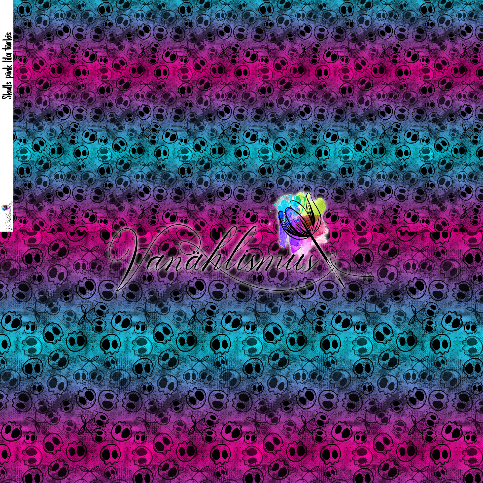 Werbung skulls lila pink türkis