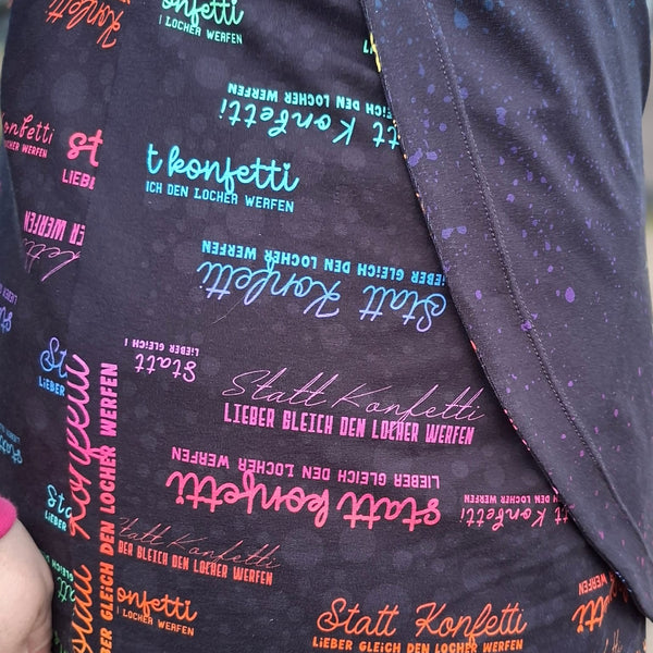 0,5m Bio Jersey  kombi "Statt konfetti rainbow"