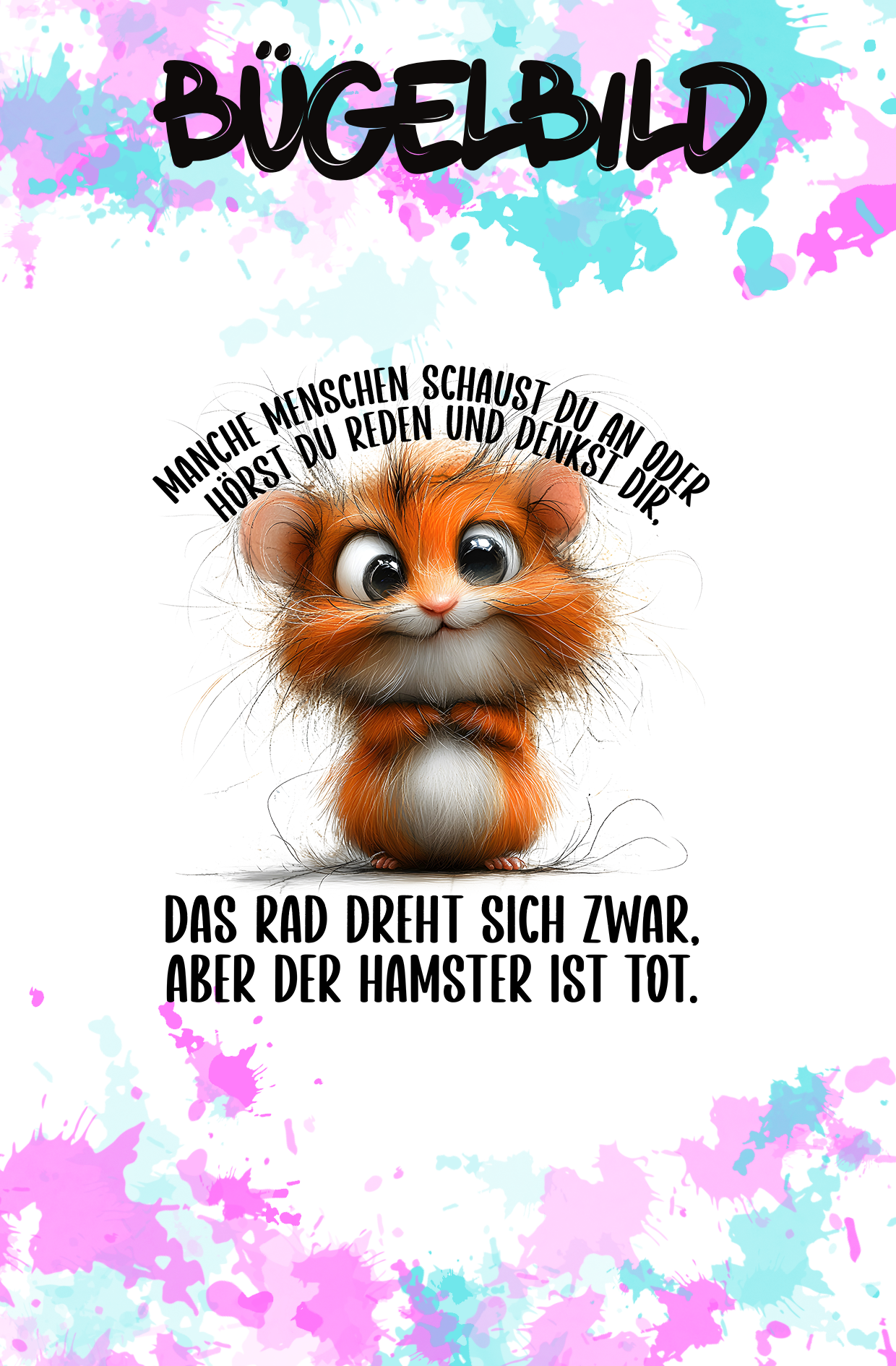 bügelbild hamster