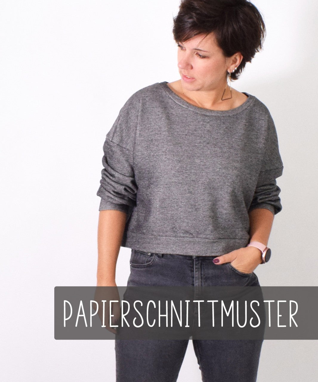 PAPIERSCHNITTMUSTER # 146 CROPPEDsweater / -jacke | Gr. 32-58  Leni pepunkt
