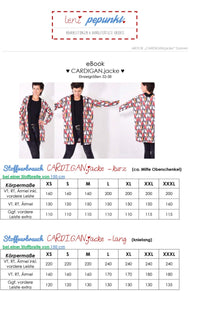 PAPIERSCHNITTMUSTER # 103 CARDIGAN.jacke XS-XXXL Leni pepunkt
