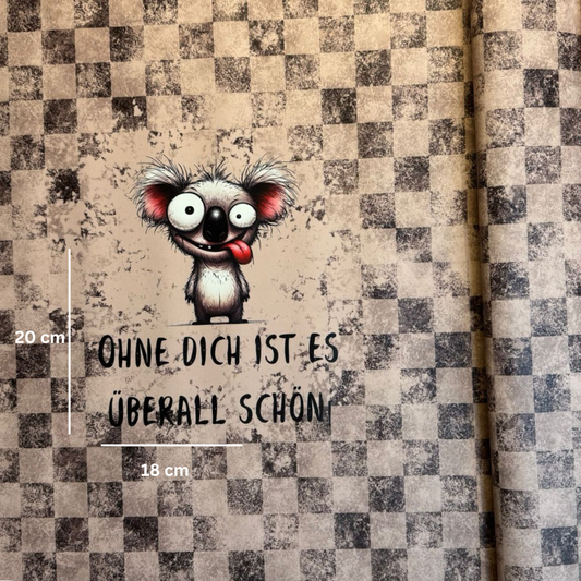 0,5m Kunstleder nachtleuchtend Ohne dich ist überall schön