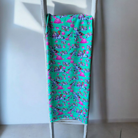 0,5m Hildegard Mint allover French Terry Sweat