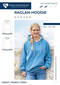 Papierschnittmuster Raglan Hoodie Denver