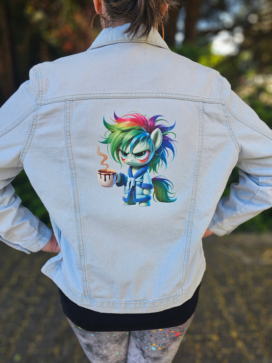 Bügelbild Kaffee Einhorn