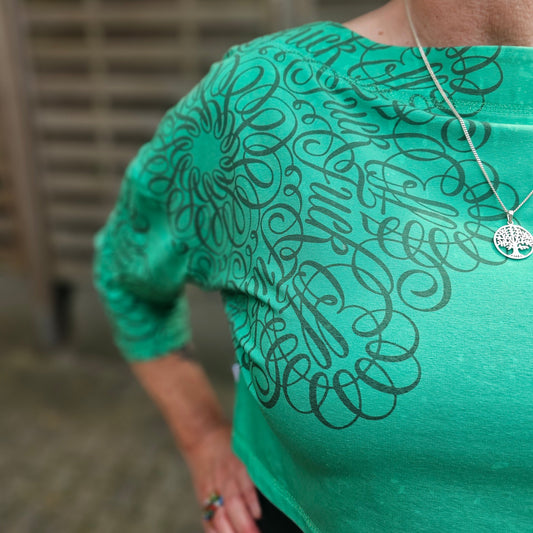 1m Bio-Modal Jersey Grün fuc* off Mandala