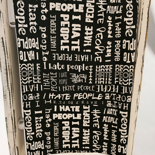 0,5m Bündchen "i hate People"